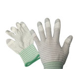 Le dessus d'unité centrale a enduit les gants anti-statiques rayés que le carbone de bout du doigt a tricoté la norme EN388 4121